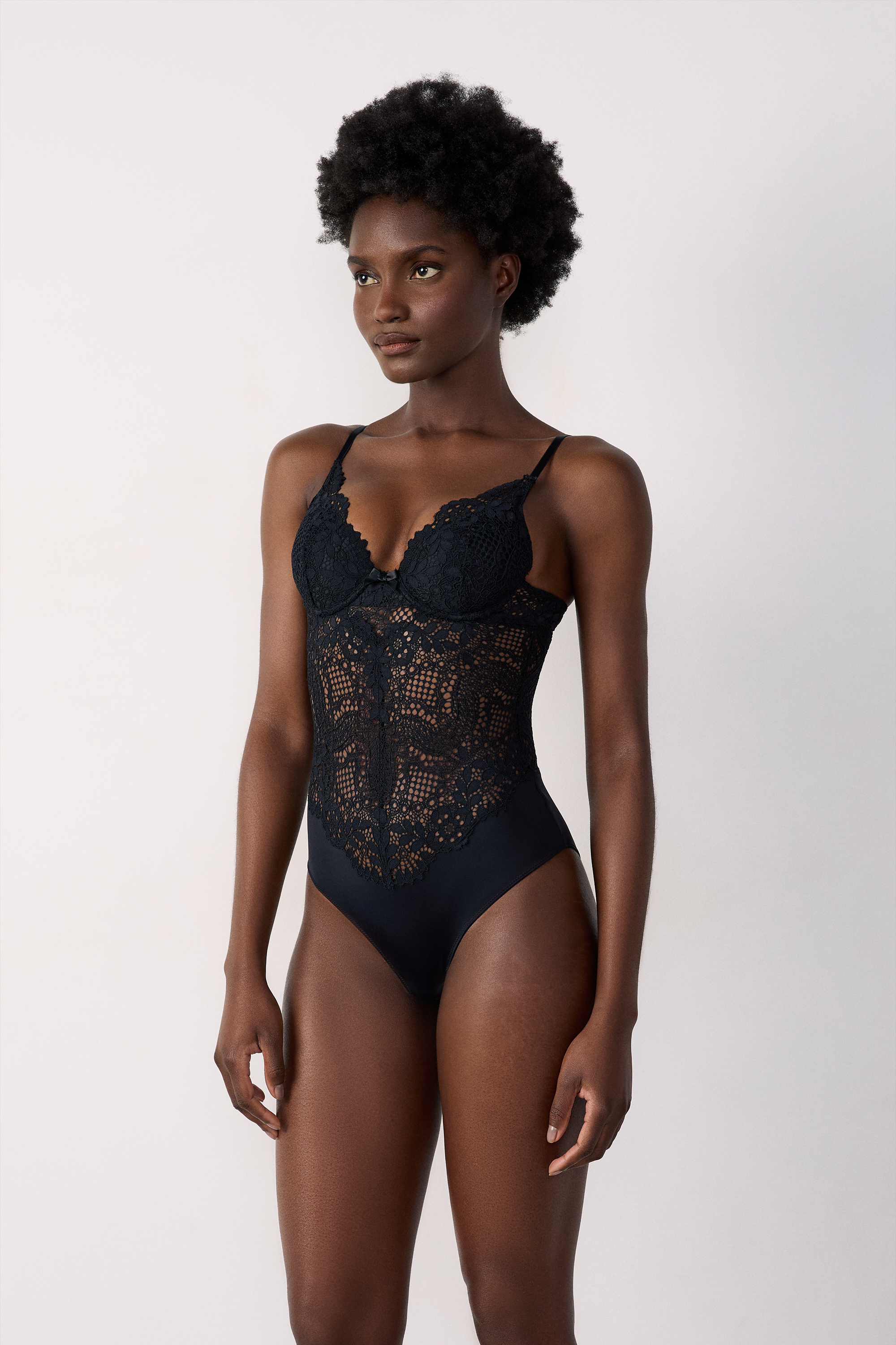 Encaje Floral Body Encaje Talla Grande Body De Encaje, Espalda